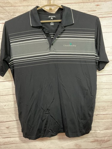 Chambers Bay Golf Polo Dry Fit Sz XL Black Stripe