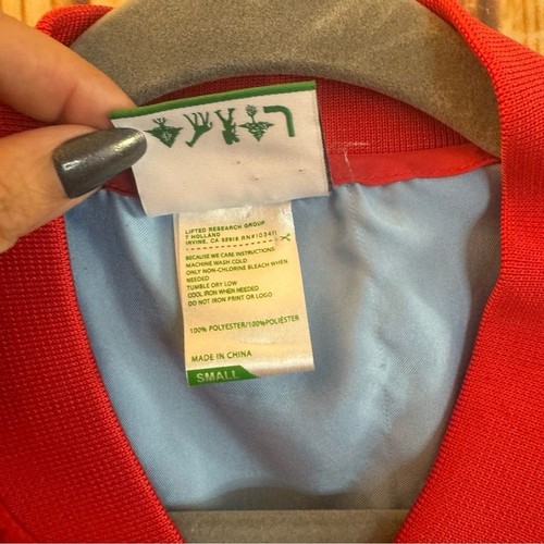 LRG Men’s Research Collection Full Zipper Coral Varsity Jacket Size Small - Picture 14 of 14