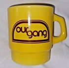 VINTAGE ANCHOR HOCKING FIRE KING YELLOW COFFEE MUG CUP OUR GANG STACKABLE
