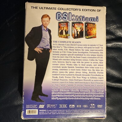CSI: Miami DVD ボックスセット SEASON1〜3 CSI: Miami Season 1,2,3 (DVD, 2017) 21-Disc Box Set, Missing