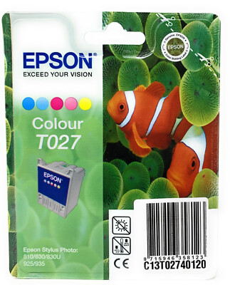 EPSON T027 ORIGINAL COLOR CARTRIDGE EPSON STYLUS PHOTO 810/830/830U/925/935