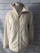Nwt Ideology Luxe Faux Fur Jacket Sz S Cream Ivory Full Zip Long Sleeve New $59