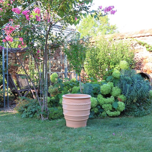 handgefertigtes Terracotta Pflanzgefäß, frostfester Pflanzkübel Granatum 50 - Bild 8 von 13