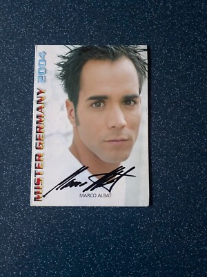 Autogrammkarte  Marco ALBAT  ''Mister Germany 2004''  signiert