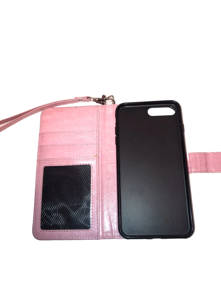 Funda de lavanda para iPhone para billetera abatible 7 Plus/8 Plus con soporte para tarjeta a prueba de golpes ULAK Foto 4 de 4