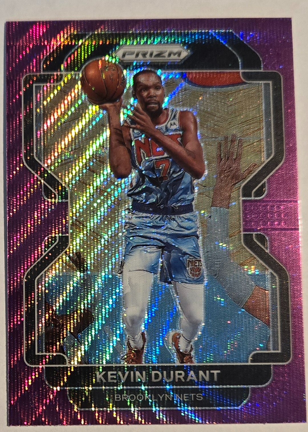 Kevin Durant 2021-22 Panini Prizm Purple Wave SP #120