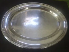 TRAY -ANTIQUE SILVER PLATED PLATTER- ART KRUPP BERNDORF - STYLE 674 - S.A.L FLAG
