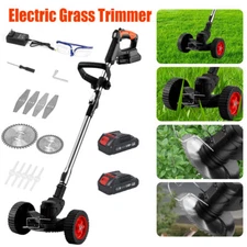 650W Cordless Weed Eater Electric Brush Cutter Lawn Edger Grass String Trimmer