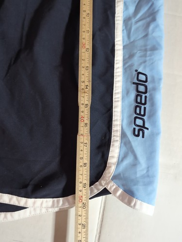Speedo Mens XL Swim Board Shorts Trucks Navy Blue Pockets Drawstring Elastic - Picture 8 of 8