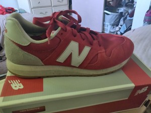 New Balance 5 Jogging Shoe Red Suede Nylon Gum Unisex Mens Us Sizes U5ah Ebay