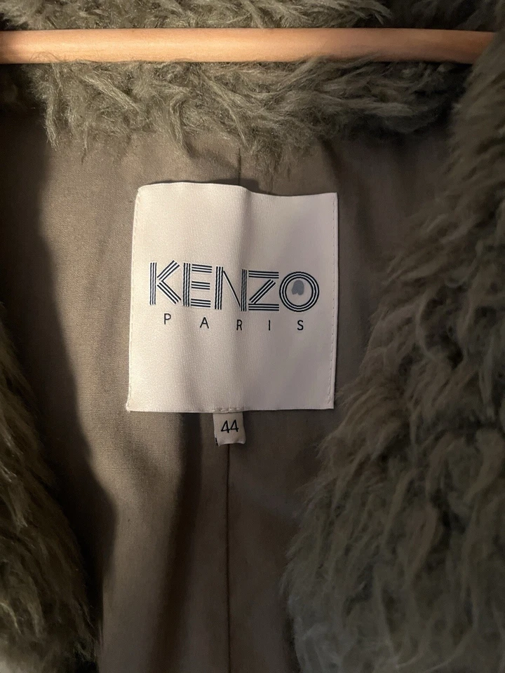Kenzo Paris Women’s Faux Fur Coat Green Size Large - Image 3 of 3