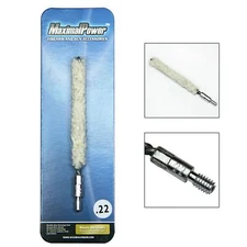 MaximalPower Gun Cleaning Bore Cotton Mops Brush For .22 Cal for 8-32 Thread
