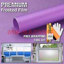 *48"x108" Purple Frosted Film Glass Bathroom Window Security Privacy Sticker