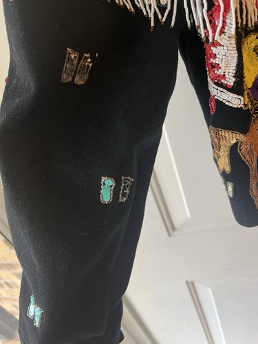 Vintage Modi Denim Sequin Southwestern Theme Jacket - Picture 8 of 8
