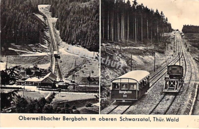 Oberweißbach Postcard Mountain Railway Thuringia Mountain View Postcard