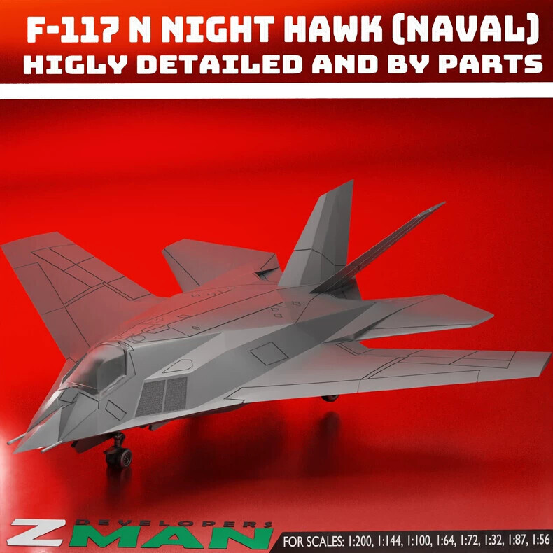 USA AIRCRAFT 1/144 F-117 ステルス PLATZ 1/144 USAF STEALTH FIGHTER F-117 Night Hawk Skunk