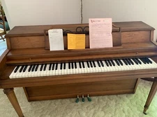 Vintage 1969 Cable-Nelson 37” Spinet Piano Upright "for show" +original receipt