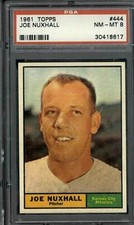 1961 Topps #444 Joe Nuxhall - PSA 8 (Cincinnati Reds)