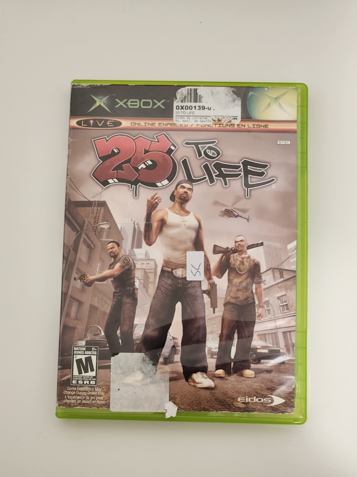 25 To Life (Microsoft Xbox) No manual - No bonus disc
