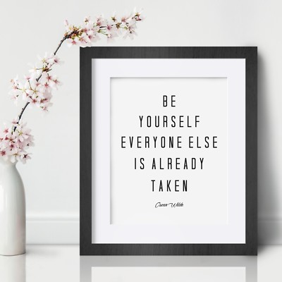 Oscar Wilde Inspirational Wall Art Print Motivational Quote Poster Decor Gift