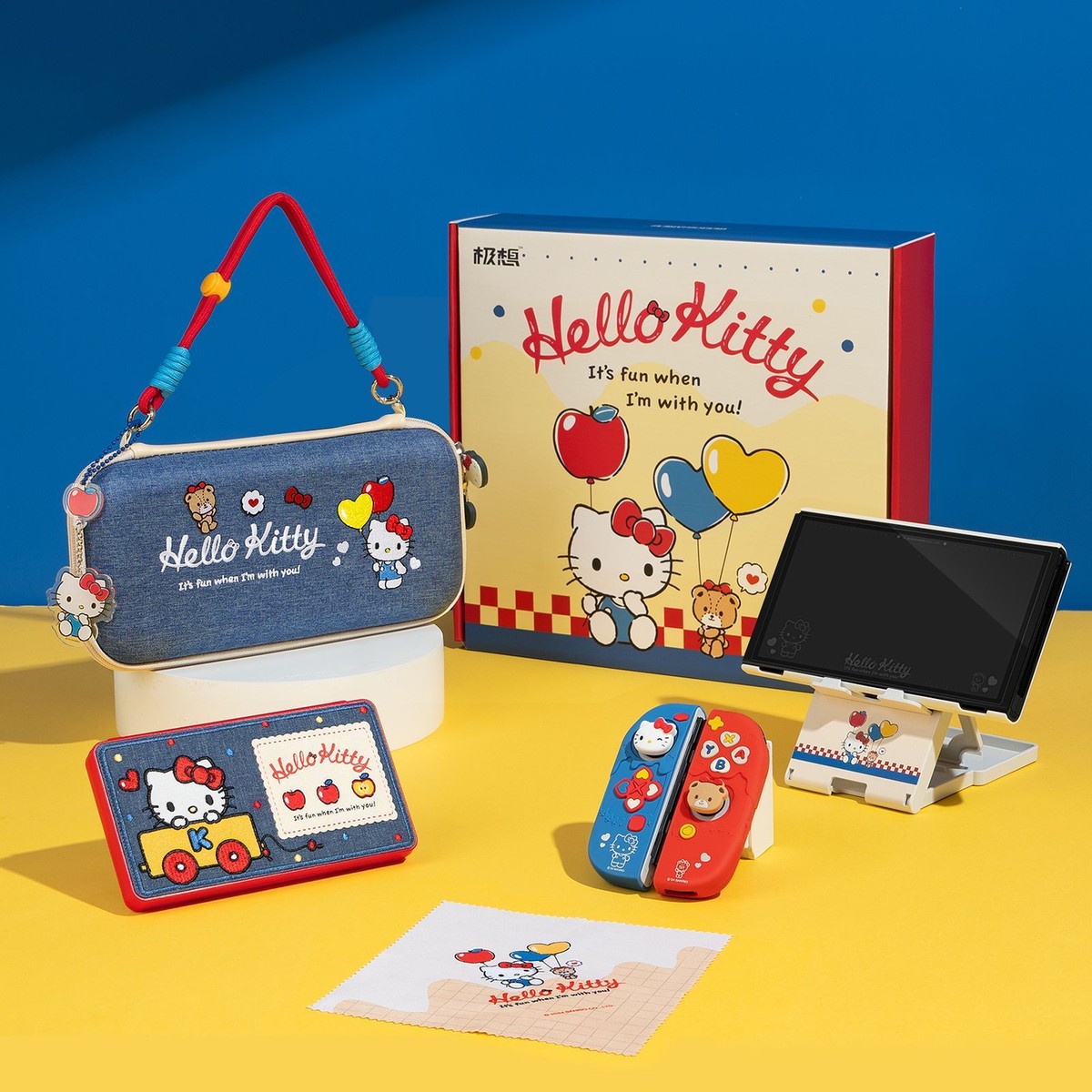 Cartoon Carry Case Cover for Nintendo Switch/OLED Kitty Gift Box