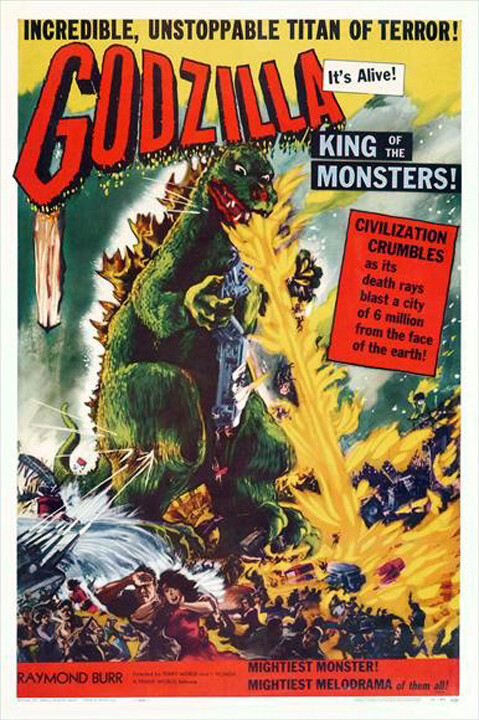 Godzilla, King of the Monsters (1956) Movie Poster, Reproduction, SS, NM,  Rolled