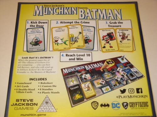 Batman Munchkin SW w/Kickstarter extras dice bag Batcomputer Steve Jackson Games - Picture 2 of 3