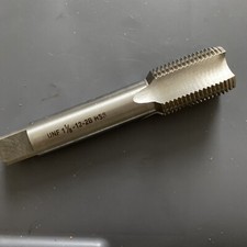 1PCS HSS 1" 1/8 -12 UNF Right Hand HSS Tap UNS Machine Thread Tap 1-1/8" -12