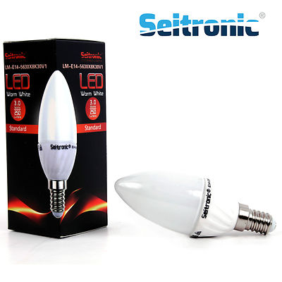 V1 Kerze E14 LED Lampe Birne Leuchtmittel 3 Watt 250LM 8LEDs - Warm weiß 3000K