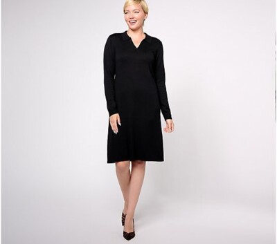 Joan Rivers Regular V-Neck Collar Sweater Dress-Black-Small-NEW-A622642 | eBay Joan Rivers Regular V-Neck Collar Sweater Dress-Black-Small-NEW-A622642 | eBay