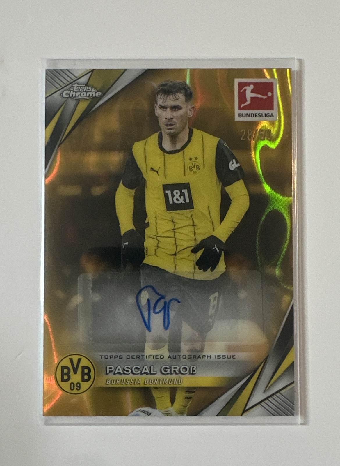 2024-25 Topps Chrome Bundesliga - Chrome Auto Pascal Gross #BA-PG Gold Lava /50
