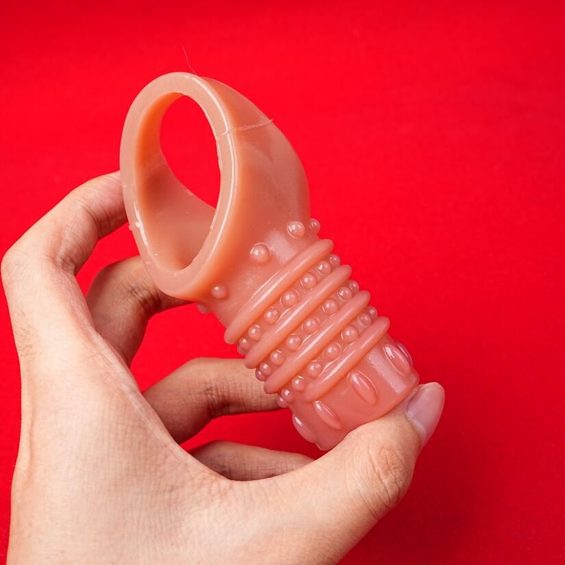 Penis Verdicken Penismanschetten Kondom Wiederverwendbar Ballstretcher for Male