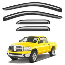 Extra-Thick Window Rain Guards Fit for Dodge Ram 1500 2002-2008 Quad Cab Ram2...