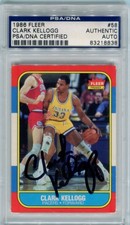 1986-87 Fleer - Clark Kellogg #58 PSA/DNA Authentic Autograph. 