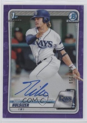 2020 Bowman Chrome Prospect Purple Refractor /250 Niko Hulsizer #CPA-NH Auto 2a9