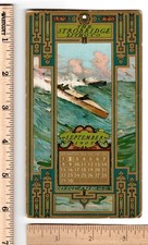 STROBRIDGE LITHO Cincinnati SEPTEMBER 1907 Calendar ?Boat Race?Trade Card