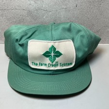 Vintage Farm Credit Trucker Hat Green Snapback Cap Feed Seed Patch K Product