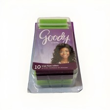 Goody GoCurl 10 Count Large Green Foam Rollers 82571 Hair Curler 2015 NIB SEALED
