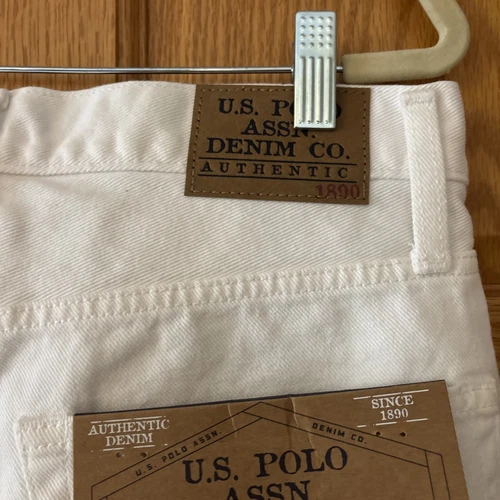 NWT U.S. POLO ASSN. Straight White Denim Jeans Mens 32 X 30 NWT - Picture 8 of 8