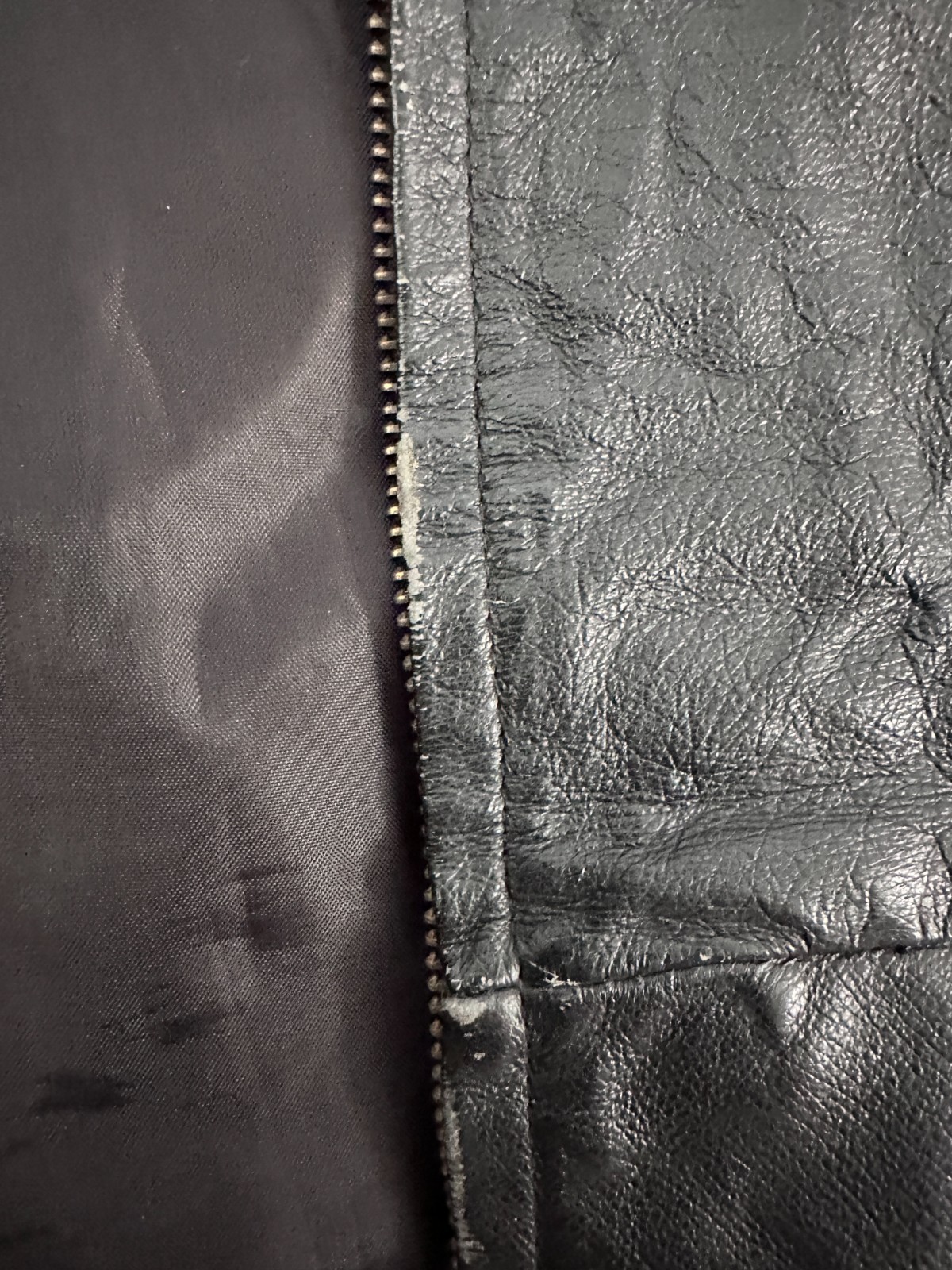 Trashed Black Leather USA Jacket Eagle American F… - image 16