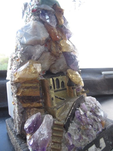 Kristall Edelsteine Felsen-Kirche Idar-Oberstein 20 cm  Souvenir