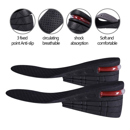 Height Increase Shoe Insoles for Men Women, 4-Layer 3.54 inch Shoe Lifts Pad ... - Picture 3 of 7