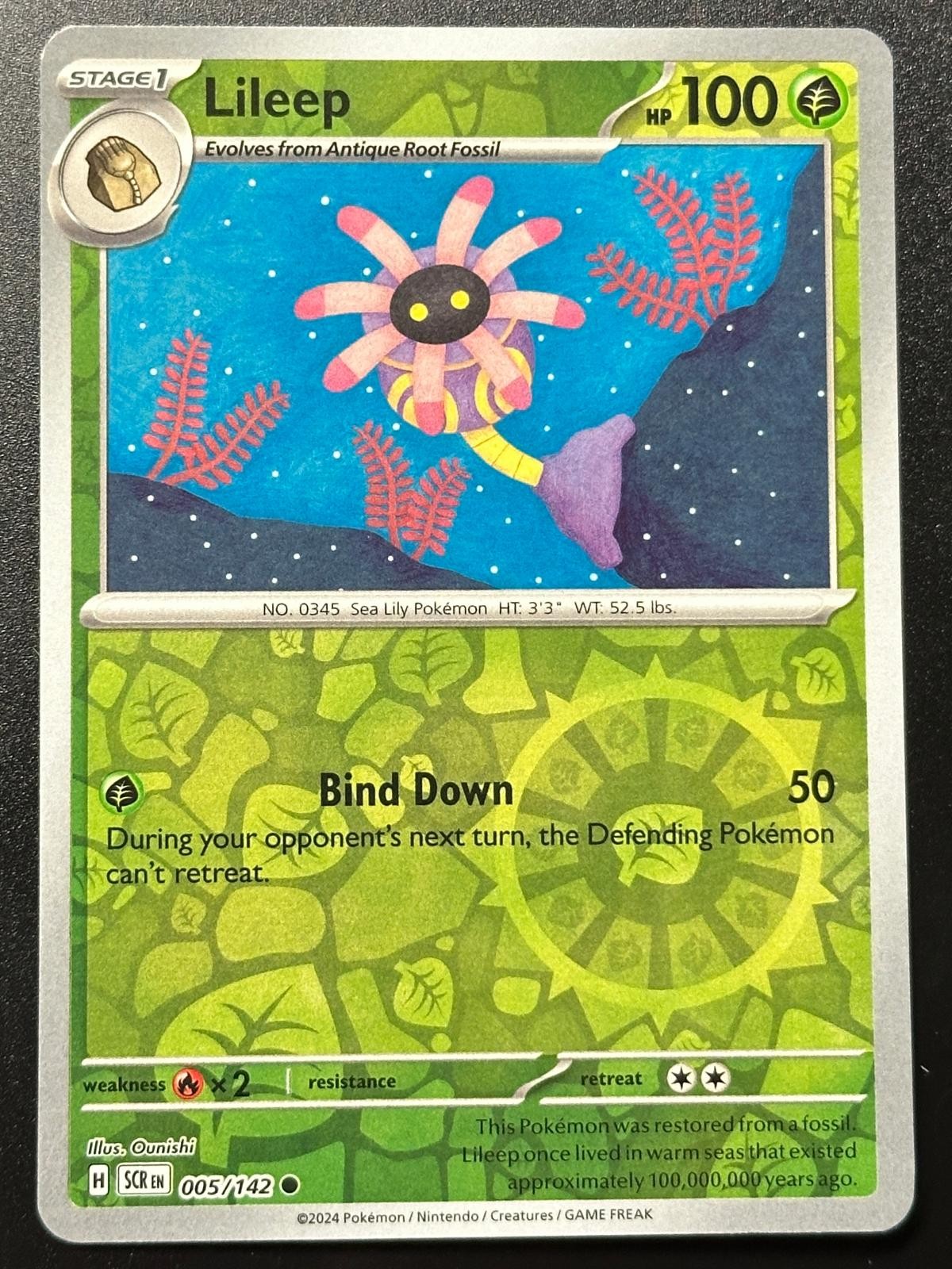 Lileep 5/142 Reverse Holo Stellar Crown NM/M Common Pokemon