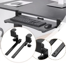 2x Under Desk Keyboard Tray Slide Cabinet Table Keyboard Tray Under Desk Slide