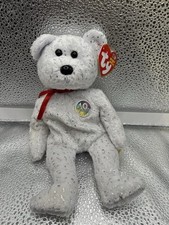 TY Beanie Baby - DECADE the Bear (White Version) (8.5 inch) - MWMTs Stuffed toy