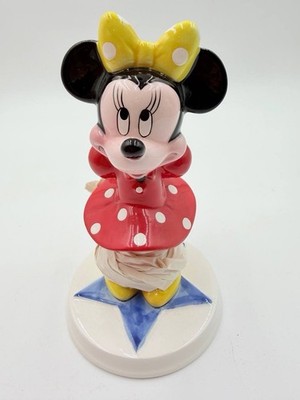 Vintage Schmid Disney Minnie Mouse Ceramic Figurine w/ Original Box 