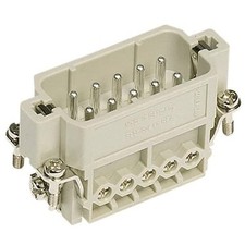 1PC HARTING ELEKTRONIK INC 09200102612 Rectangular Plug Insert, 10 PE, 14-18AWG