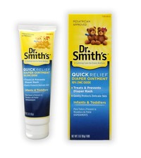 Dr. Smith's Diaper Ointment 3oz 2-Pack Fast Rash Relief for Sensitive Skin