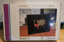 Digital Picture Frame Matsunichi Photoblitz 5.6 Inch Screen With Digital Clock