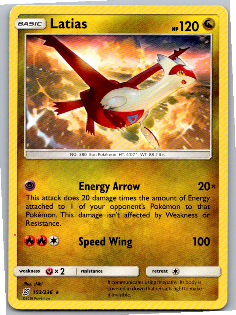 Latias Rare SM - Unified Minds 153/236 NM